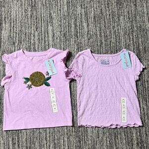 Cat & Jack - Girl’s Pink T-Shirts Set Size XS (4/5)